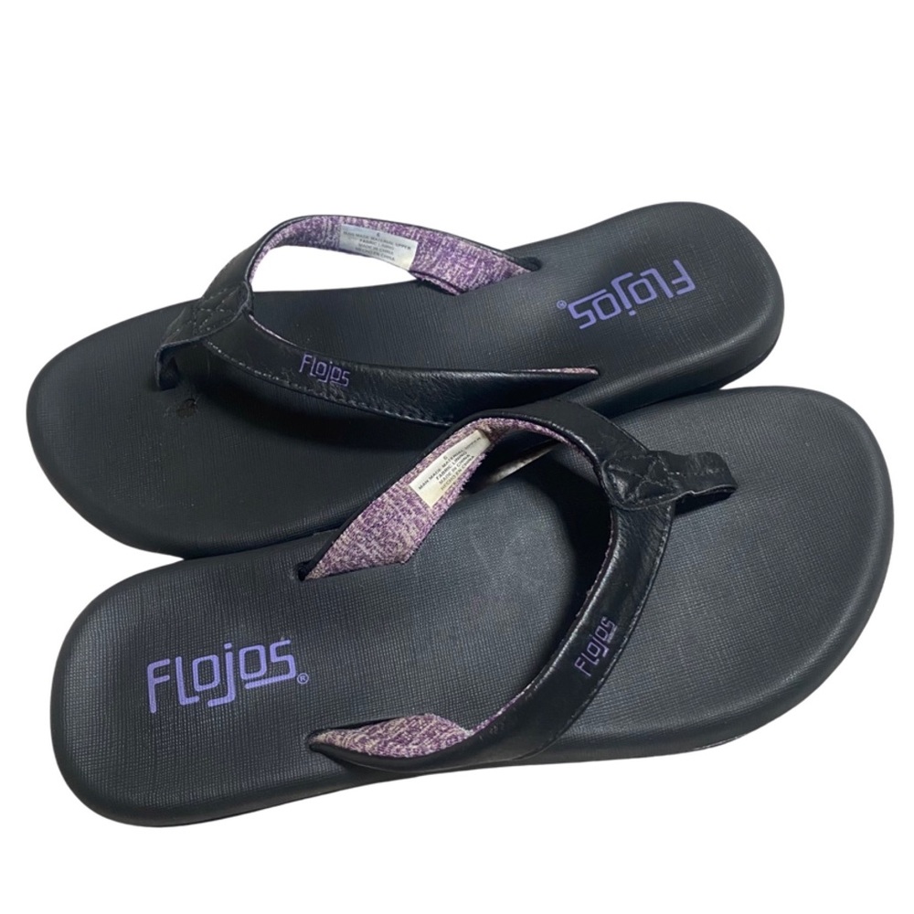 Flojos Flip Flops Black SZ 6